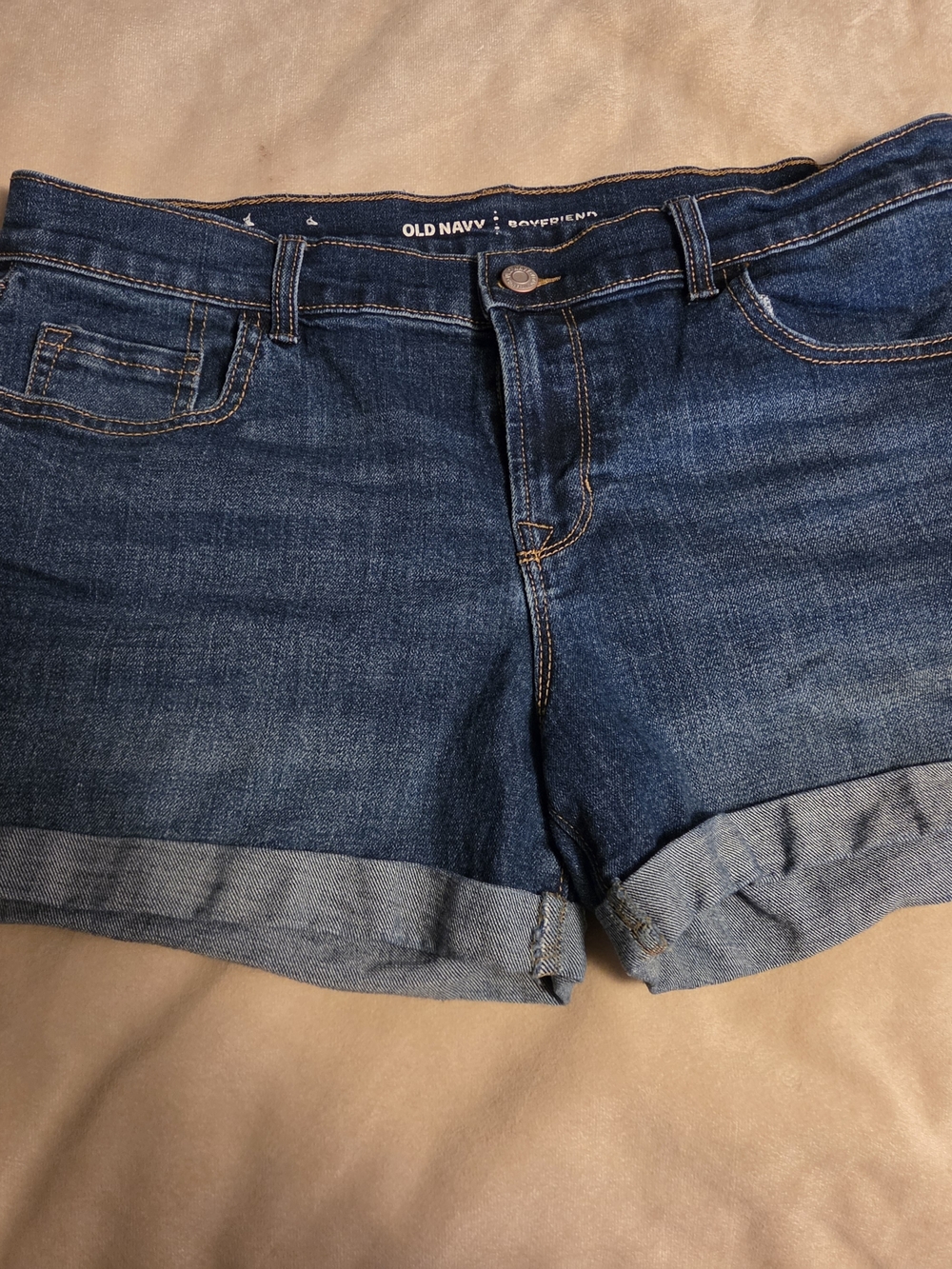 Old Navy Women’s Dark Blue Denim Cuffed Shorts